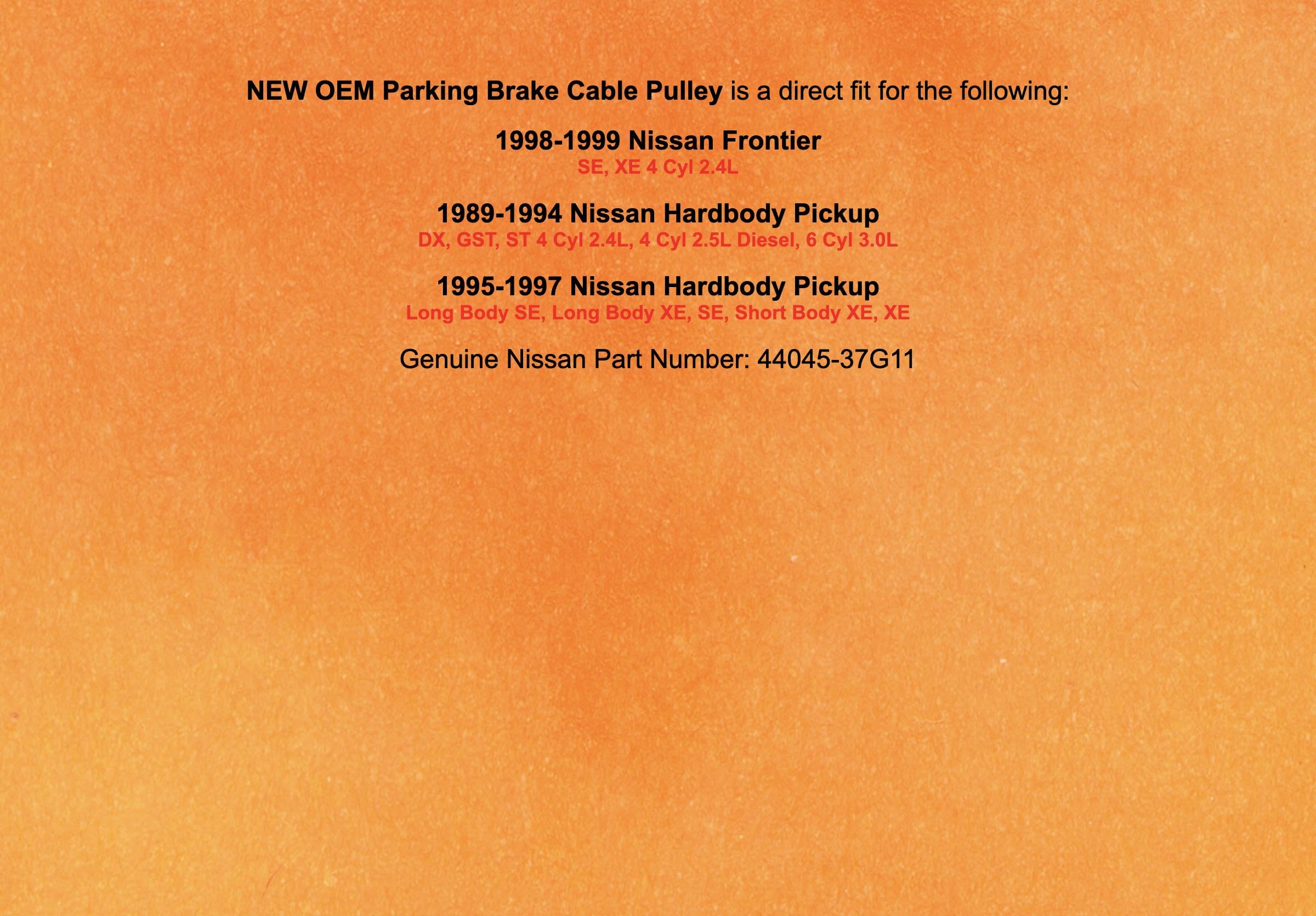Amazon.com: 1989-1999 Frontier Hardbody Pickup Parking Brake