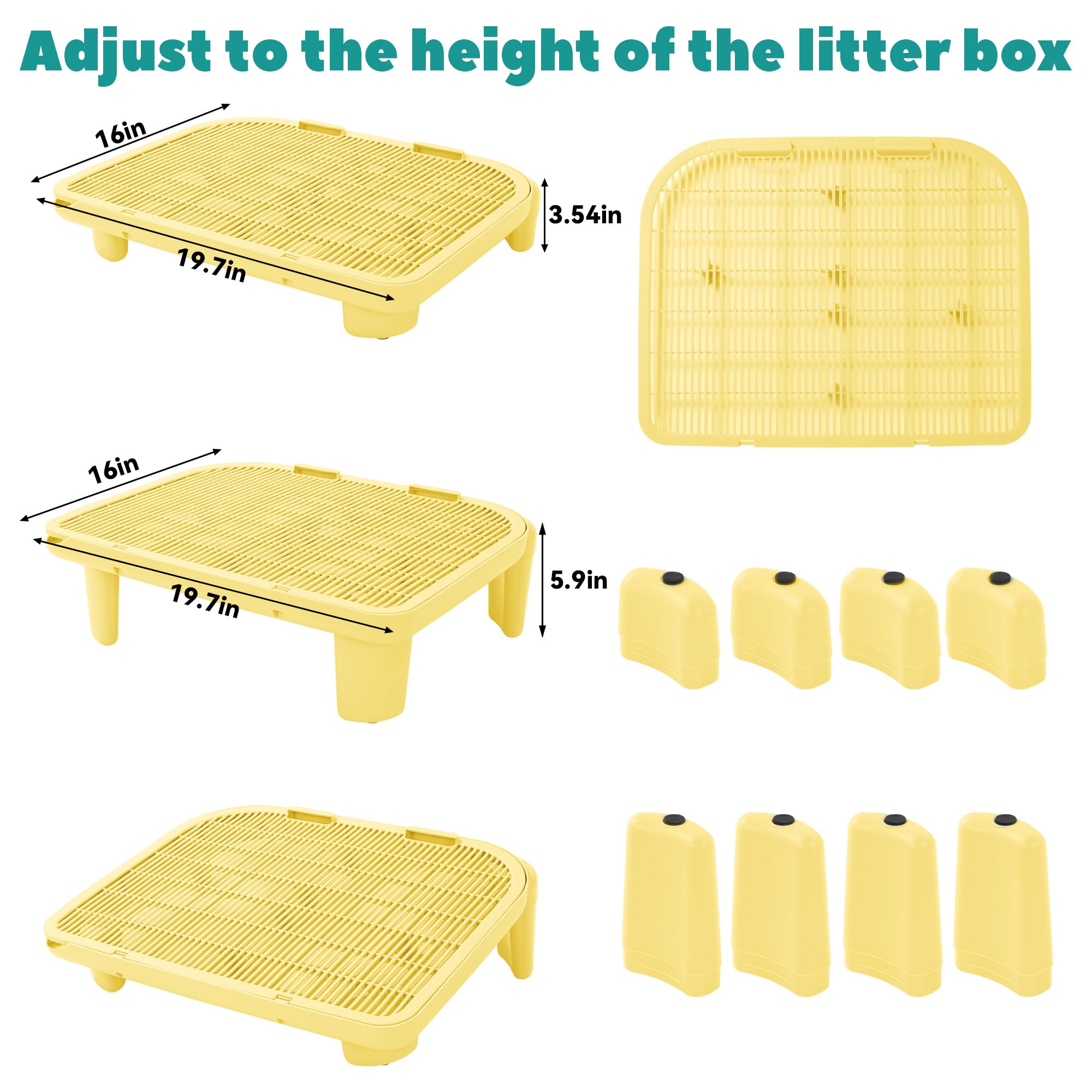 Elderly Cat Ramp Cat Litter Box Ramp With Filter - Adjustable Height ...