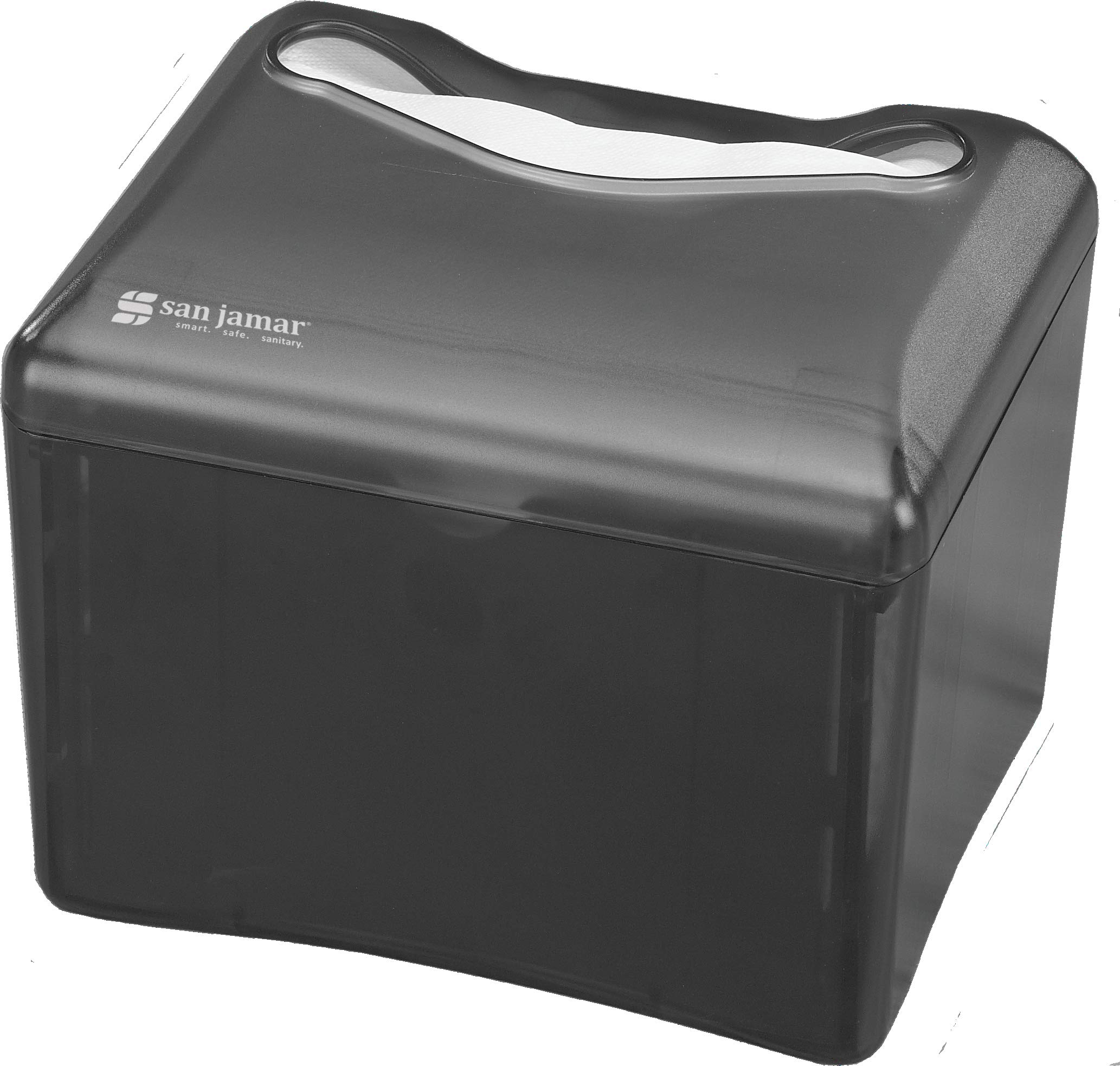 San Jamar h4005tbk mesa servilleta dispensador, Fullfold Control Face, perla negra, 200 + capacidad, 159 mm H x 190 mm W x 156 mm D (caso de 4) (Pack de 4)