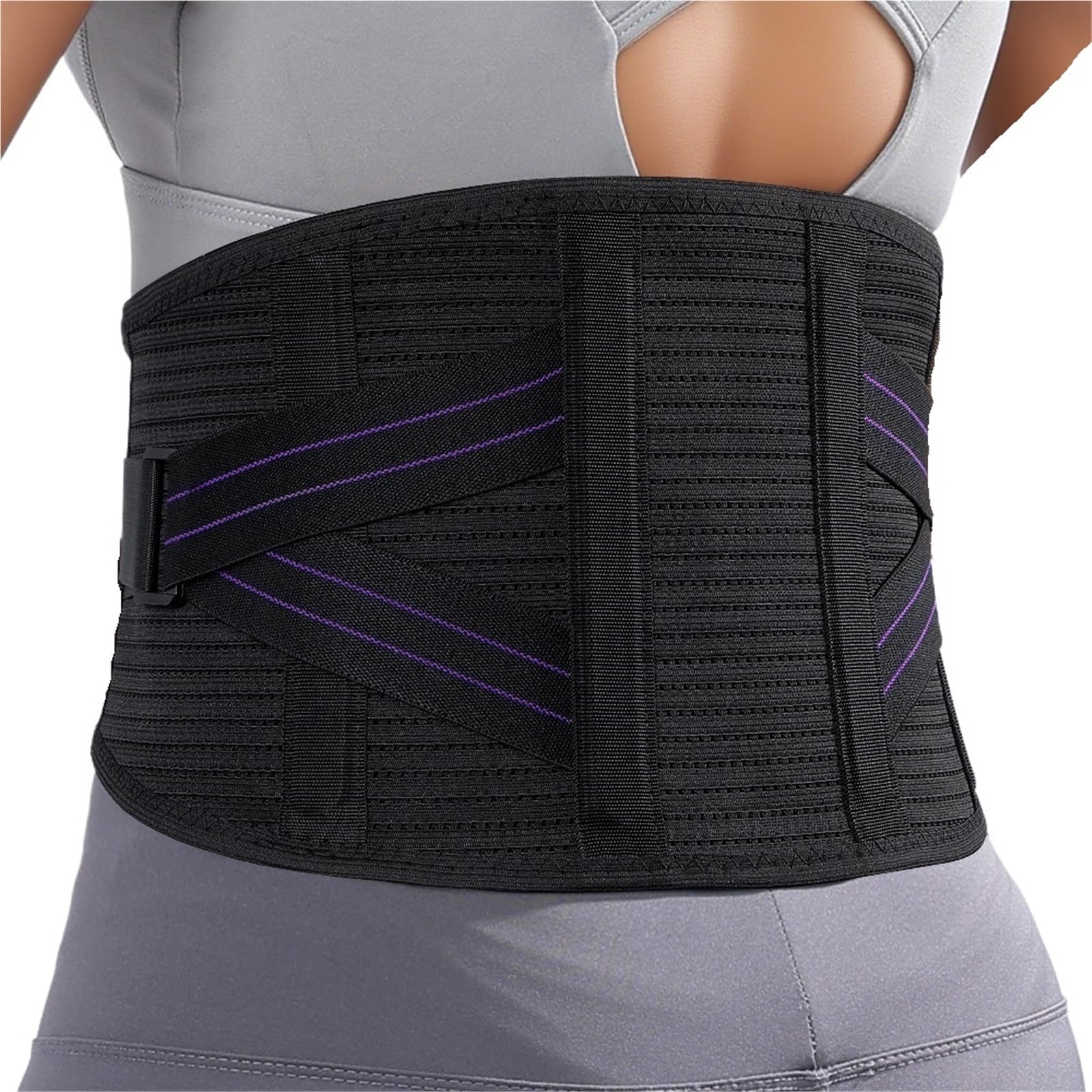 Fascia Lombare Supporto Cintura di supporto lombare for il dolore, cinghie regolabili(XL)