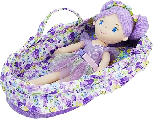 Miniatura 8 de June Garden Cozy Dream - Moisés de muñeca  Portabebés portátil  Se adapta a muñecas estadounidenses de hasta 18 pulgadas  Almohada suave y hebilla