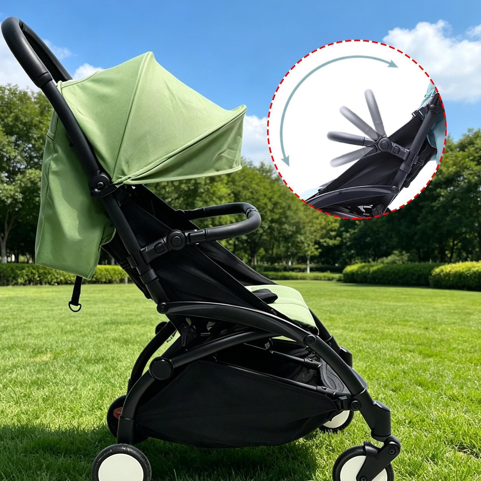 Barre universelle réglable en cuir PU pour poussette | Accessoires de poussette pour voyage, parc, shopping, marche, camping, pique-nique, vacances