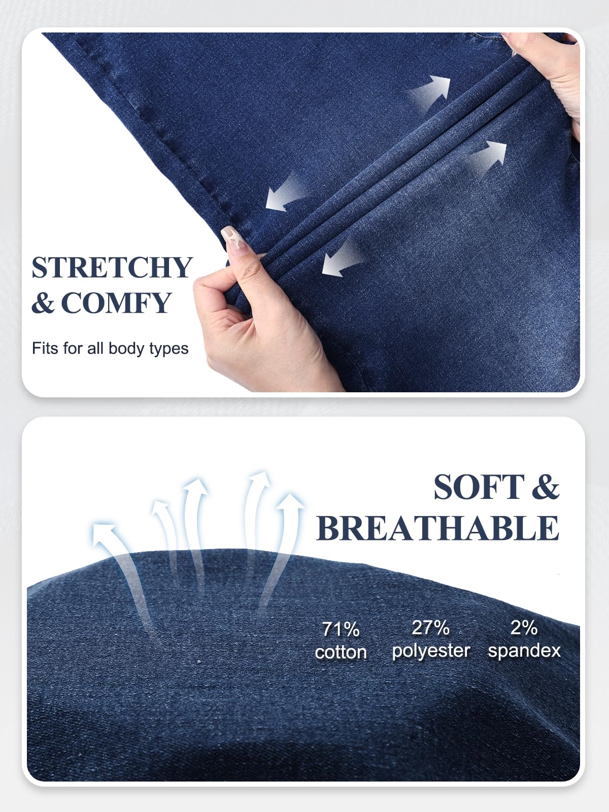 Vaqueros Elásticos Mujer,Pantalón Vaquero Ancho Tiro Alto Azul Marino Pierna Ancha Holgada Sweatpants Jeans Women Wide Leg