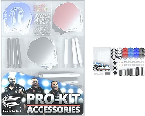 Miniatura 4 de Target Darts Unisex Pro-kit - Shafts, Flights Sharpener and O-Rings Darts Accessory Pack, Multi Colour, All in One UK