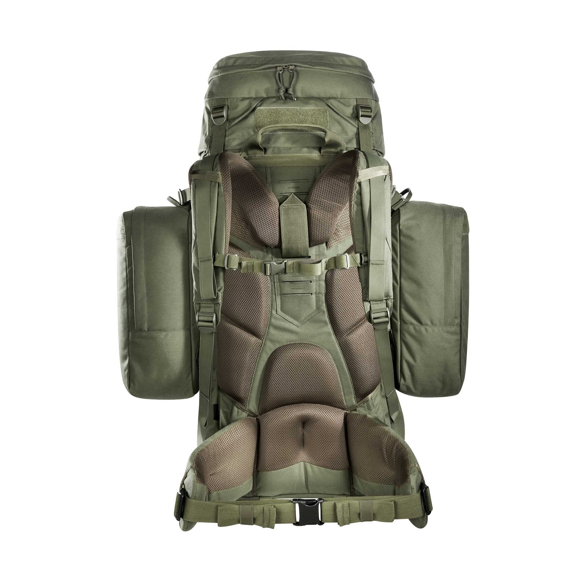 Tasmanian Tiger TT Mil OPS Pack 80+24, plecak wojskowy, kompatybilny z Molle męski plecak trekkingowy ze zdejmowanymi kieszeniami bocznymi o pojemności 104 litrów, do użytku na zewnątrz, do użytku na