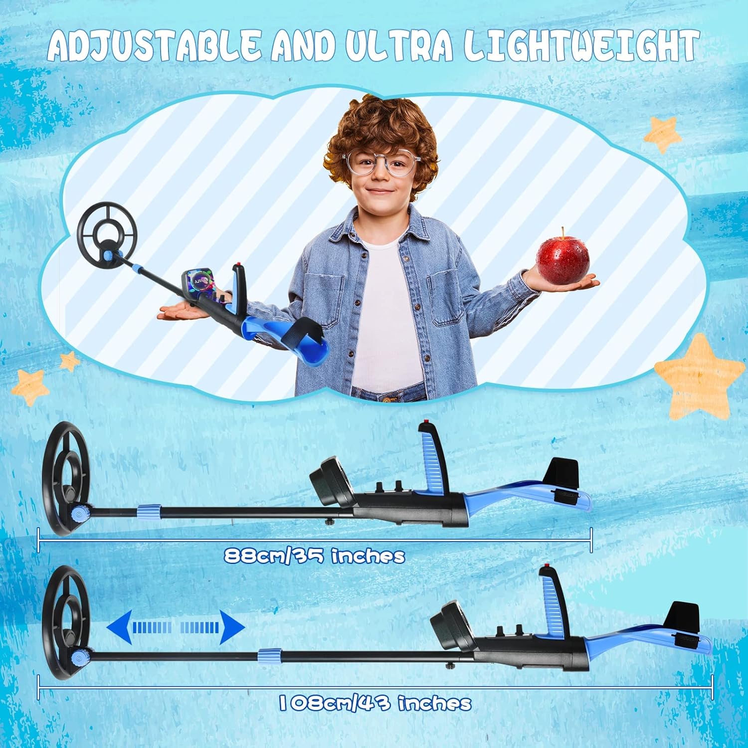 SMDC01 Kids Metal Detector Adjustable Length