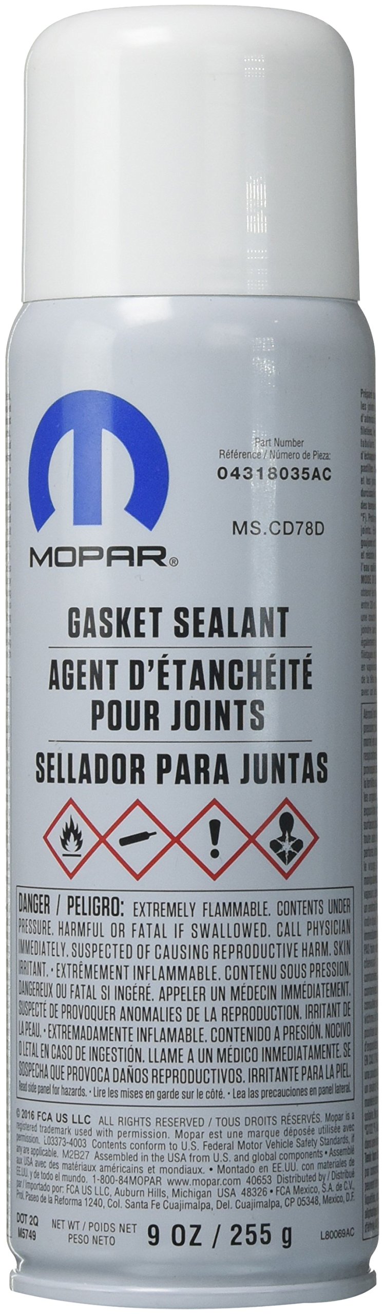 Genuine Chrysler Accessories 4318035AA Gasket Sealant - 9 oz. Aerosol Can