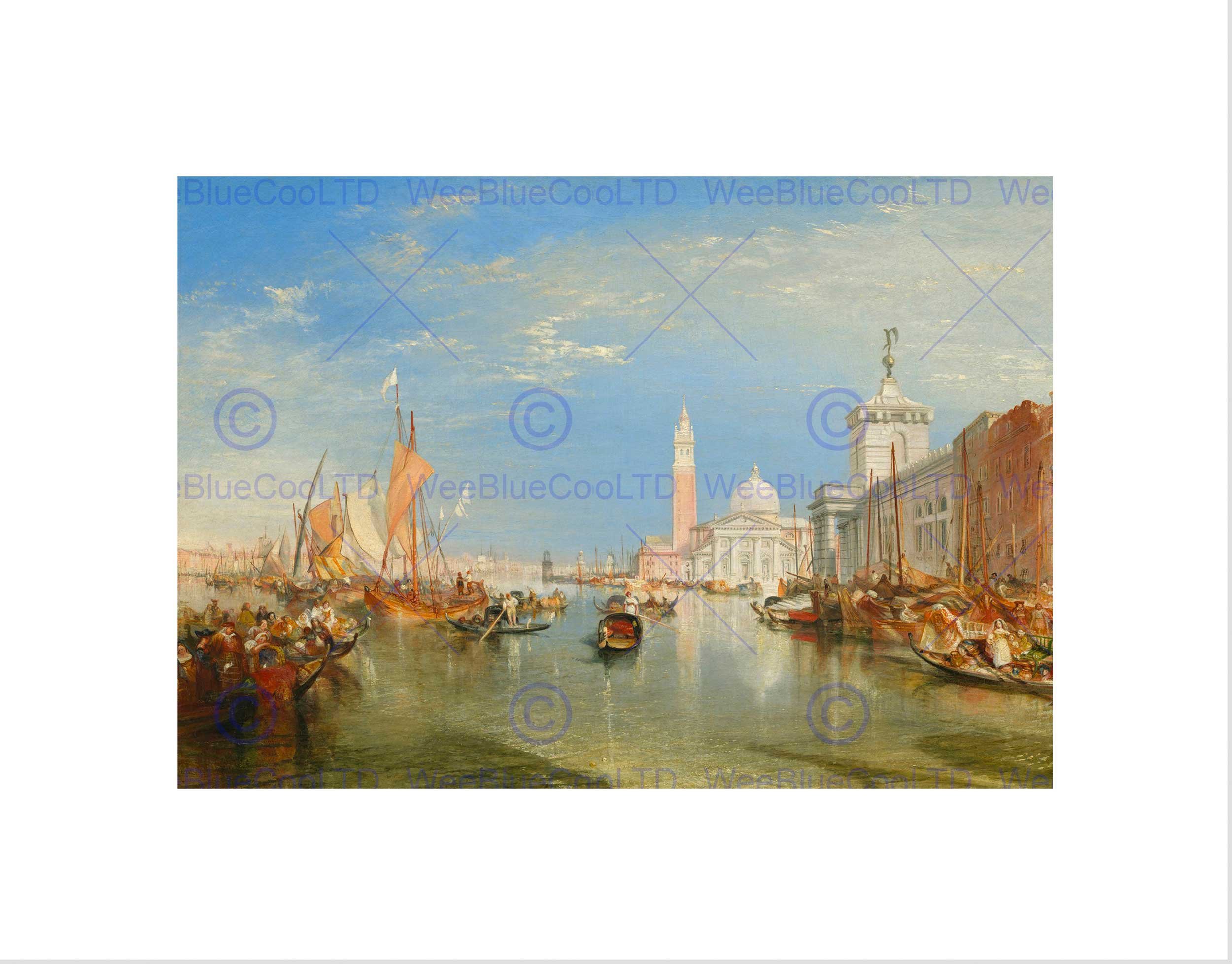 Wee Blue Coo JOSEPH MALLORD WILLIAM TURNER VENICE DOGANA SAN GIORGIO FRAMED PRINT B12X5334