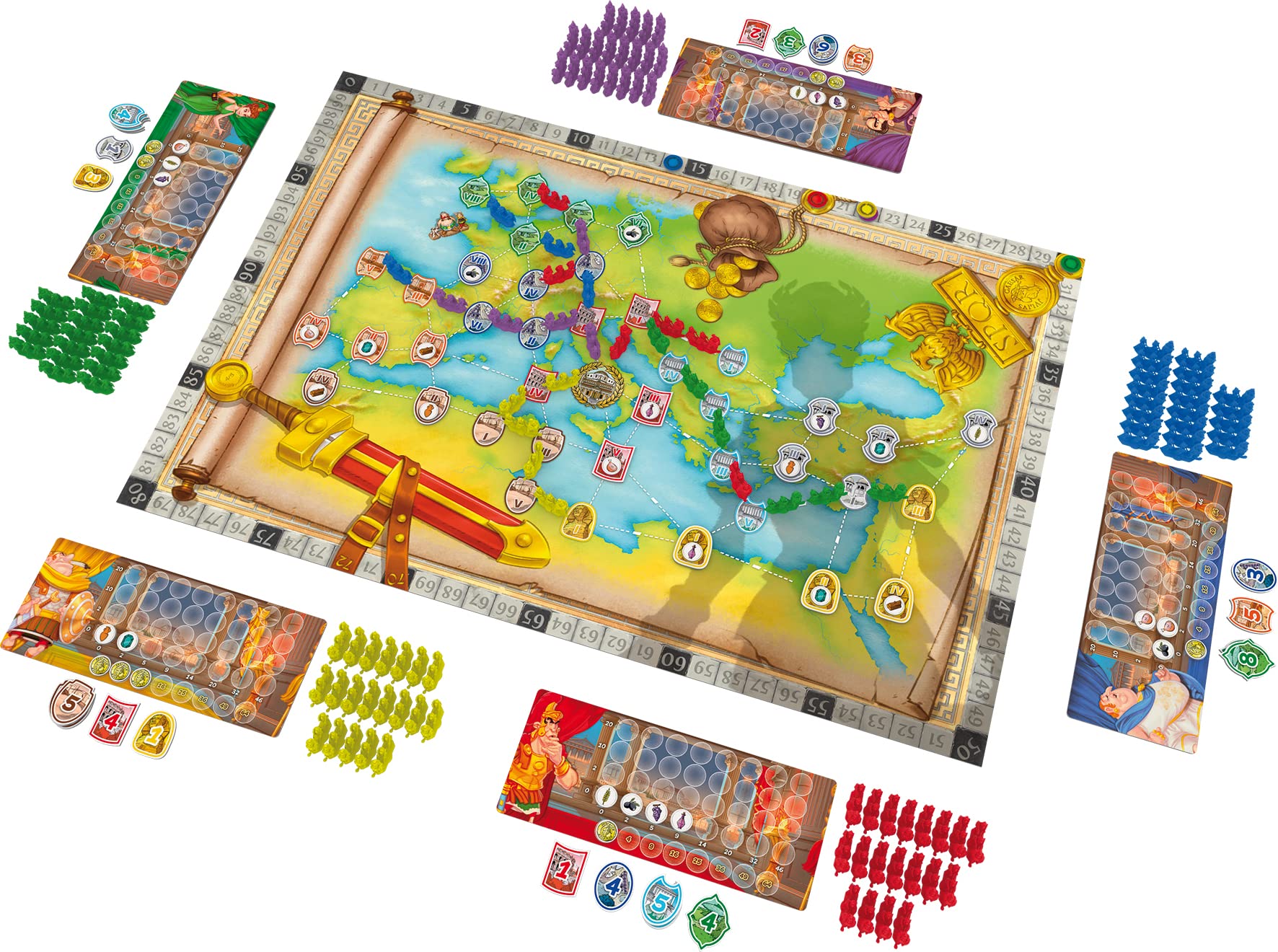 Asmodee Synapses Games | l'empire de César | Jeu de société | Jeu Famille | A partir de 10 Ans | 2 à 5 Joueurs | 30 à 60 Min