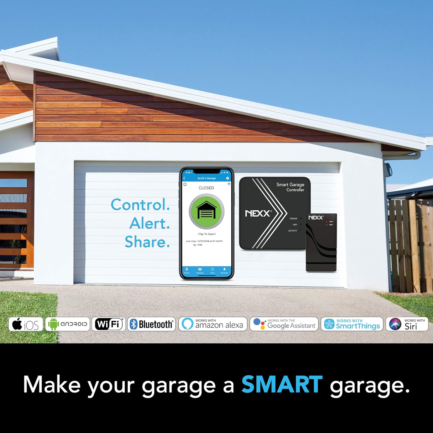 Buy Nexx Smart Wi Fi Controller Nxg 200 Remotely Control Existing Garage Door Opener With Nexx App Works With Amazon Alexa Google Assistant Siri Smartthings No Hub Required Black Online In Indonesia B07tp4cqmw Buy Nexx Smart Wi Fi Controller Nxg 200 Remotely Control Existing Garage Door Opener With Nexx App Works With Amazon Alexa Google Assistant Siri Smartthings No Hub Required Black Online In Indonesia B07tp4cqmw