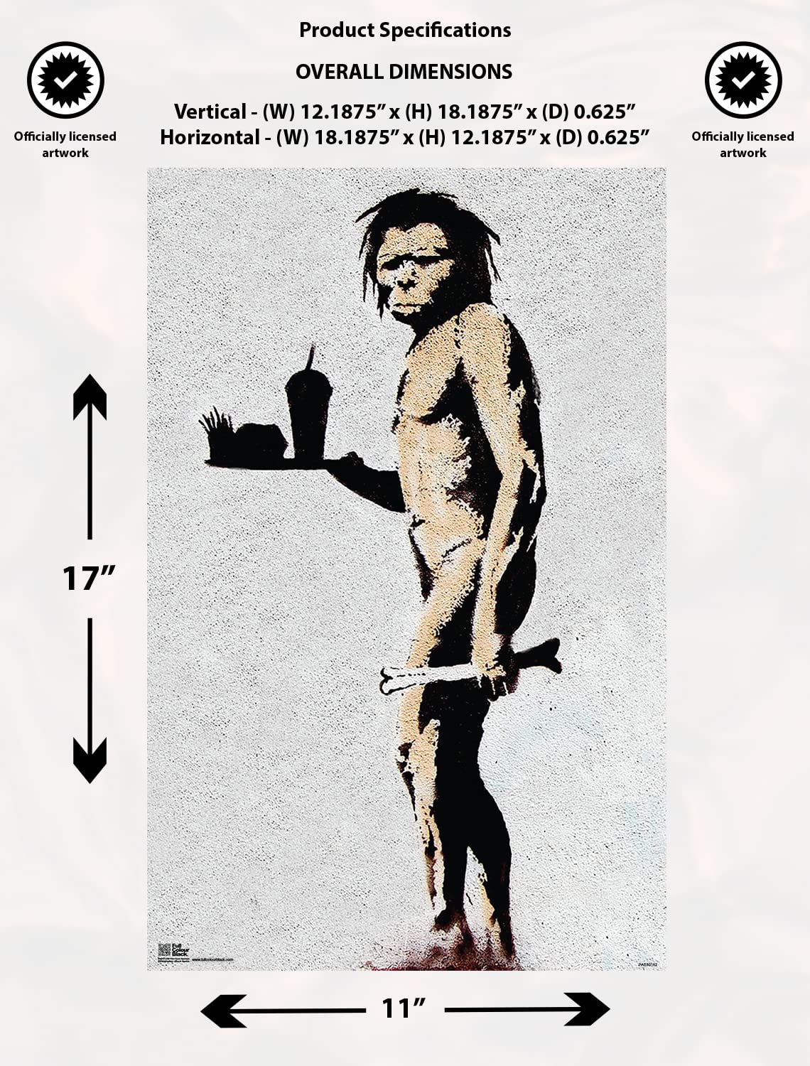 Amazon.com: Pyramid America Street Art Poster - Banksy Caveman