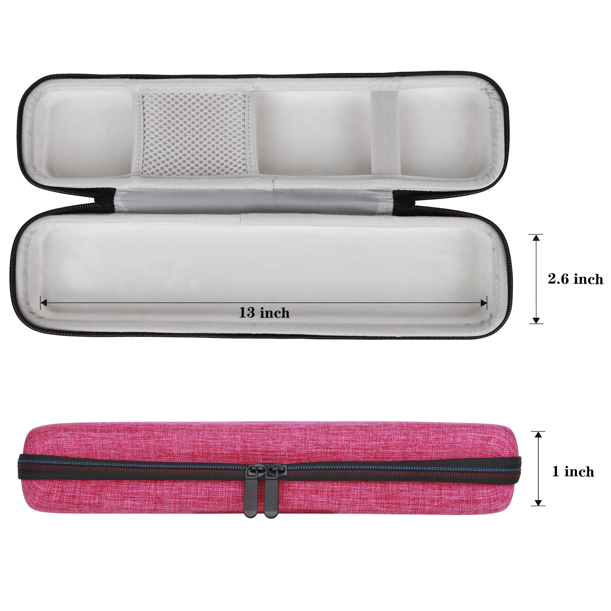 Umbrotiger Scanner Travel Case Compatible with Brother DS-640/740D/720D/940DW, Doxie Go SE Duplex Compact Mobile Document Scanner Storage Bag (Rose red)