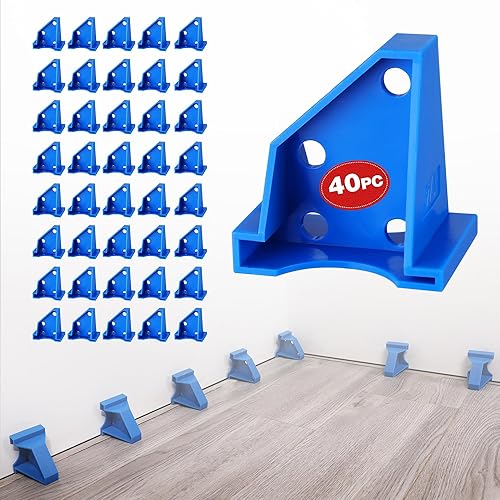 WORKPRO 40-Pack Floor Spacers, 2 in 1 Laminate Flooring Spacers with 1/2" & 1/4" Gaps, Wood Floor Install Tool for Laminate, Vinyl Plank, Tiles, Hardwood, Floating Flooring