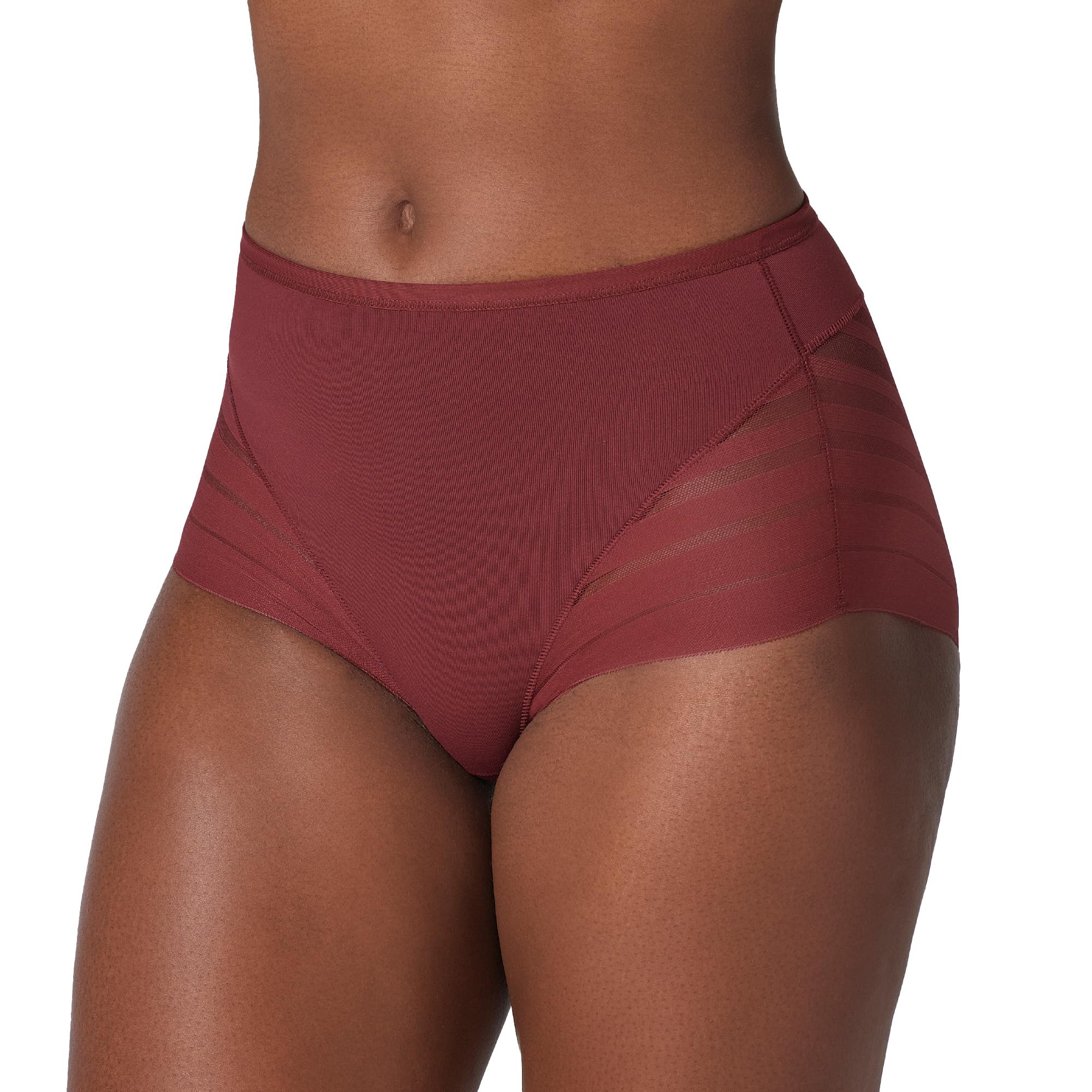 Leonisa Seamless High Waisted Tummy Control Knickers for Women, Lace Shapewear Panty with Butt Lifting Effect, Invisible Control Underwear Unit or Pack X2