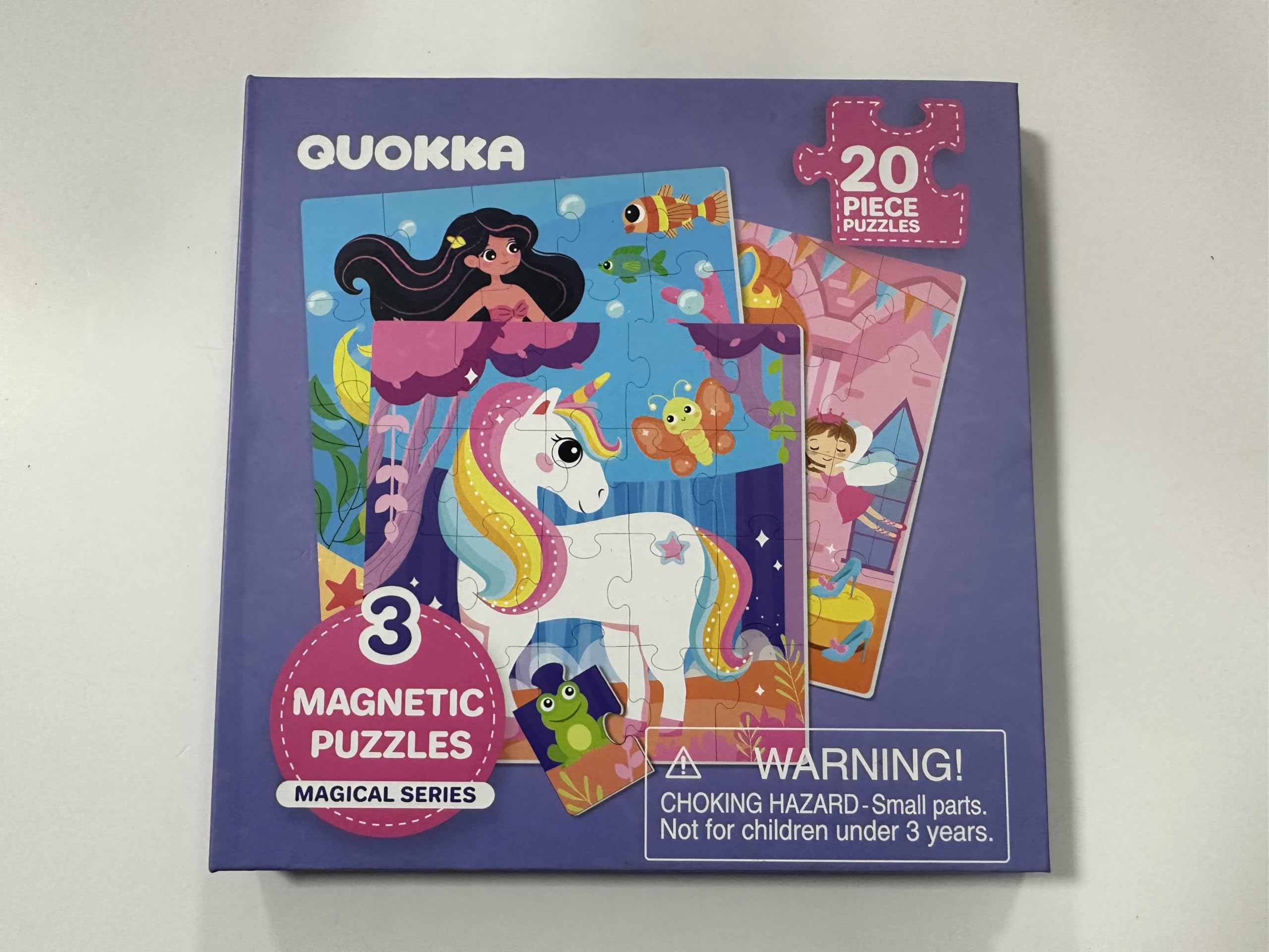 QUOKKA Puzzle Magnetico 2 3 Anni – Giochi da Viaggio Bambini 3 4 Anni – 20 Pezzi Puzzle Eroi Fatati – Intrattenere Bambini In Aereo – Educativo Giocattoli Regalo dai 2 ai 5