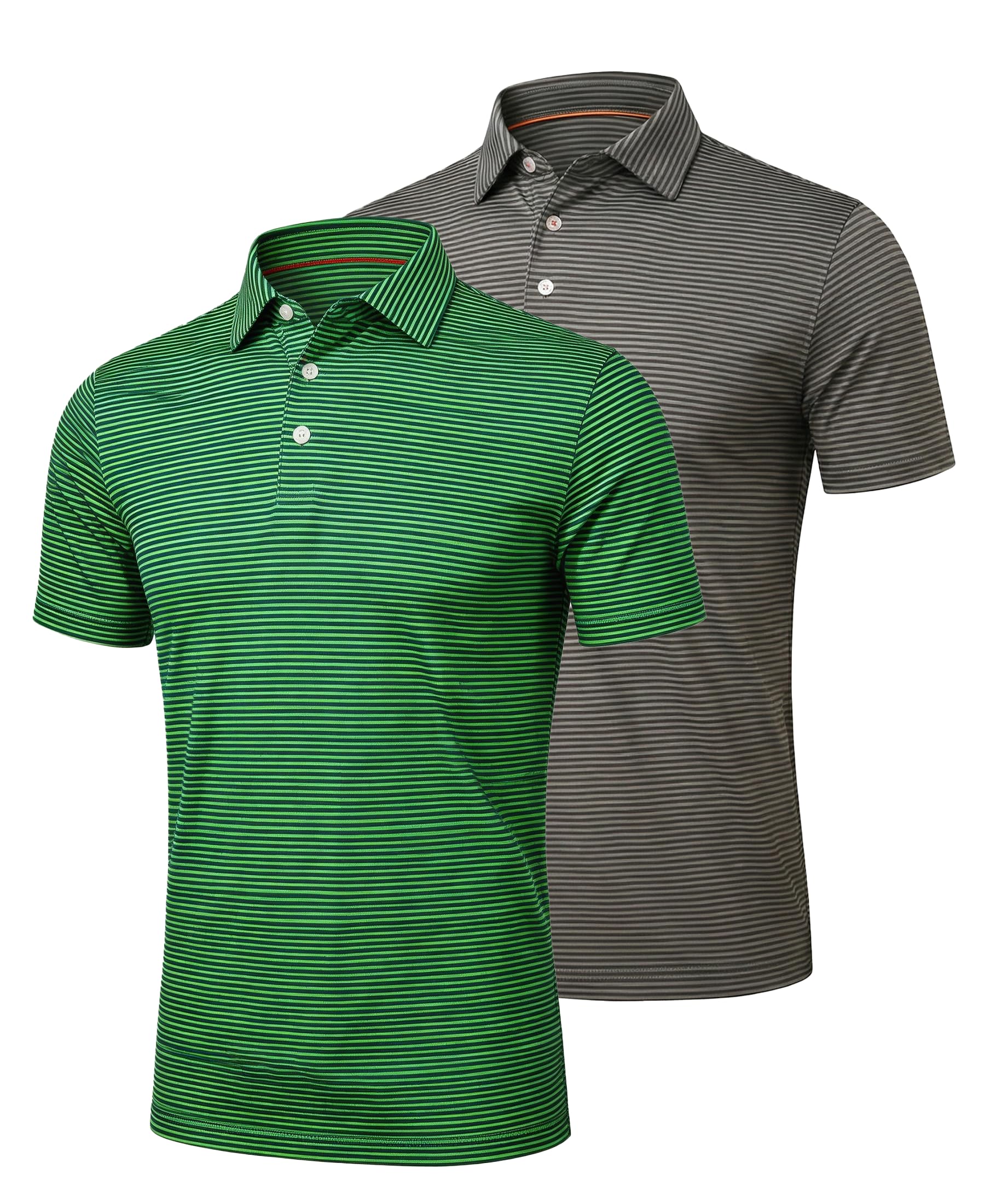 TELALEO 5-Pack Mens Quick Dry Polo