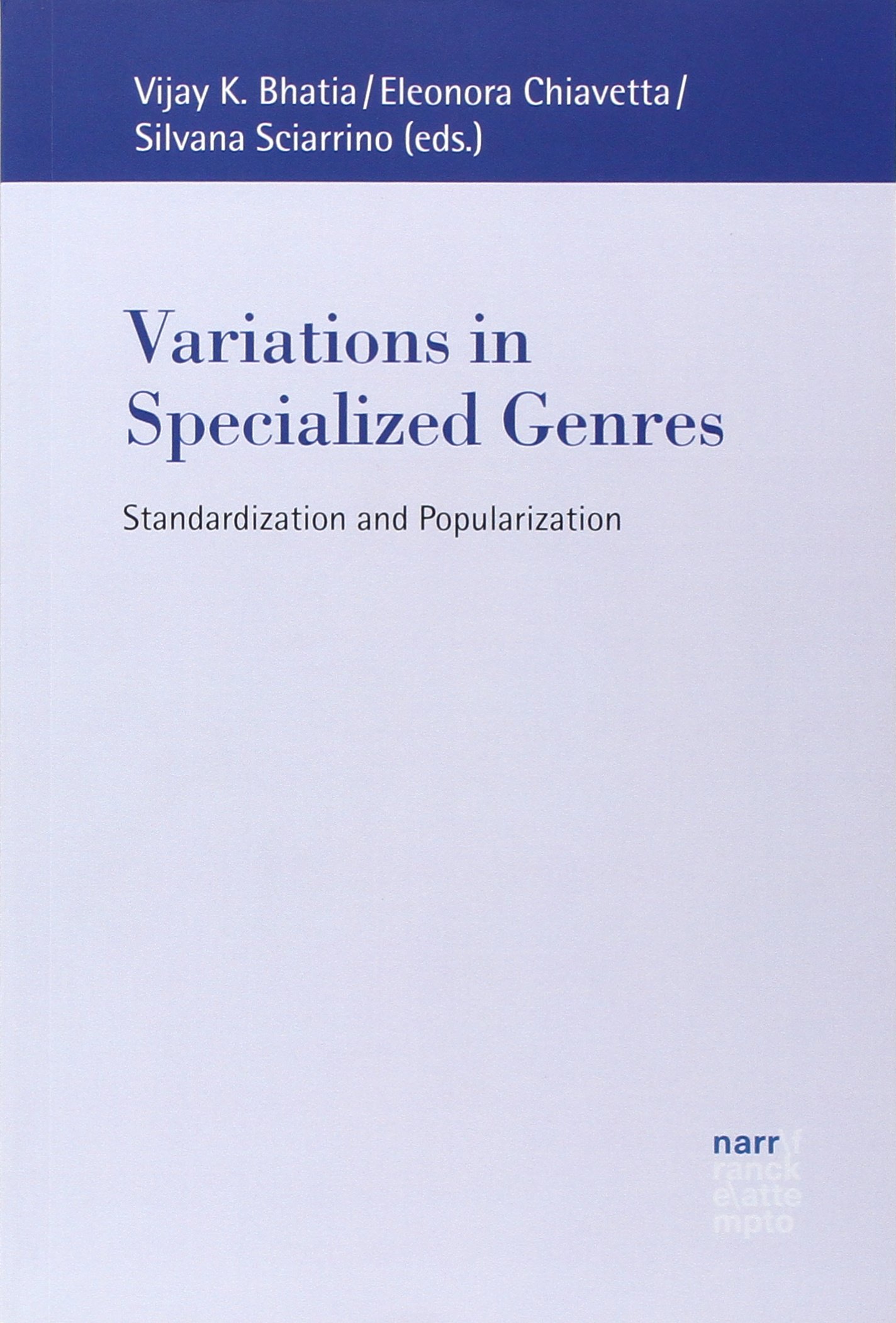 Buy Variations in Specialized Genres: Standardization and Popularization — BookShops.in