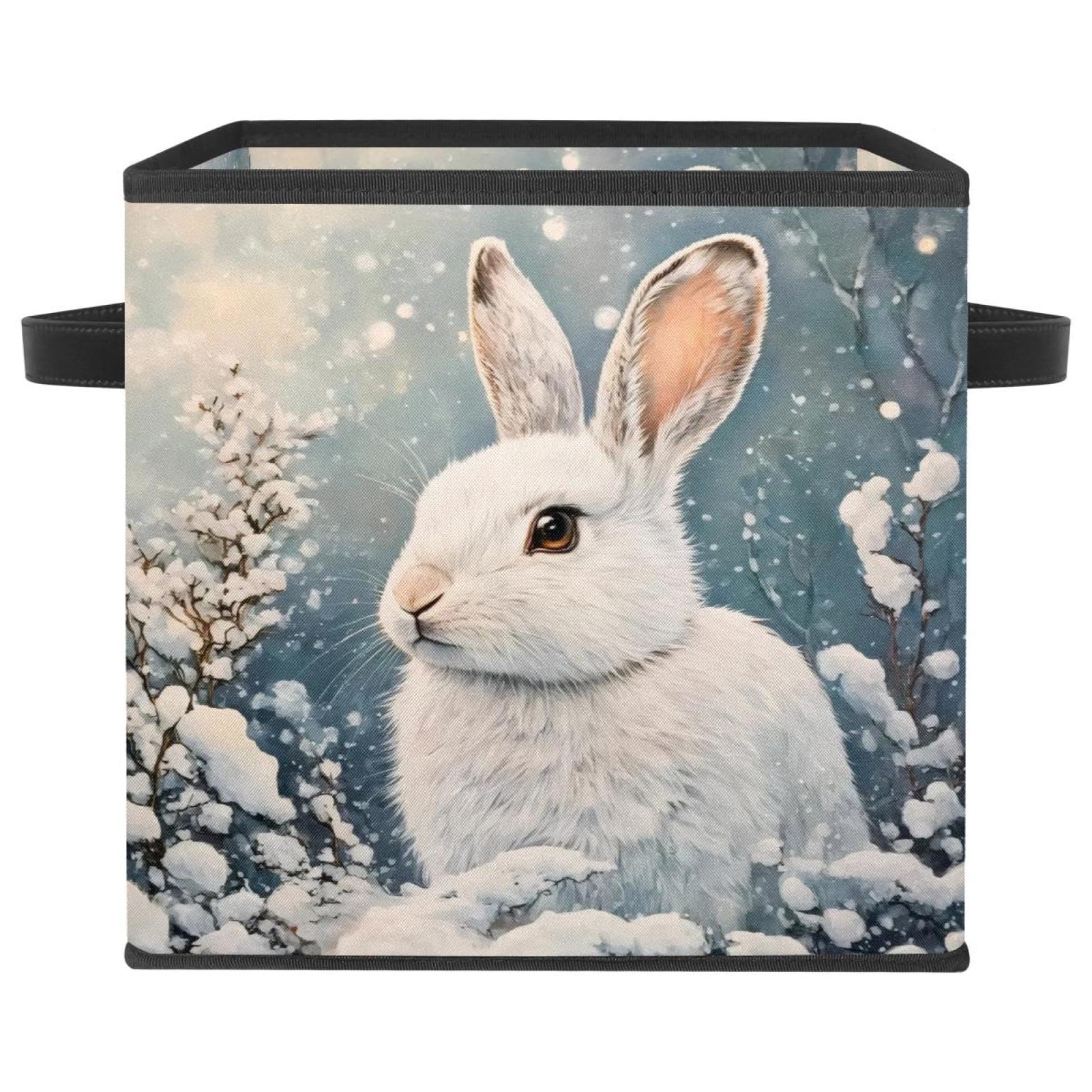 Cube de rangement lapin pour organiser les vêtements d'hiver et jouets dans l'armoire