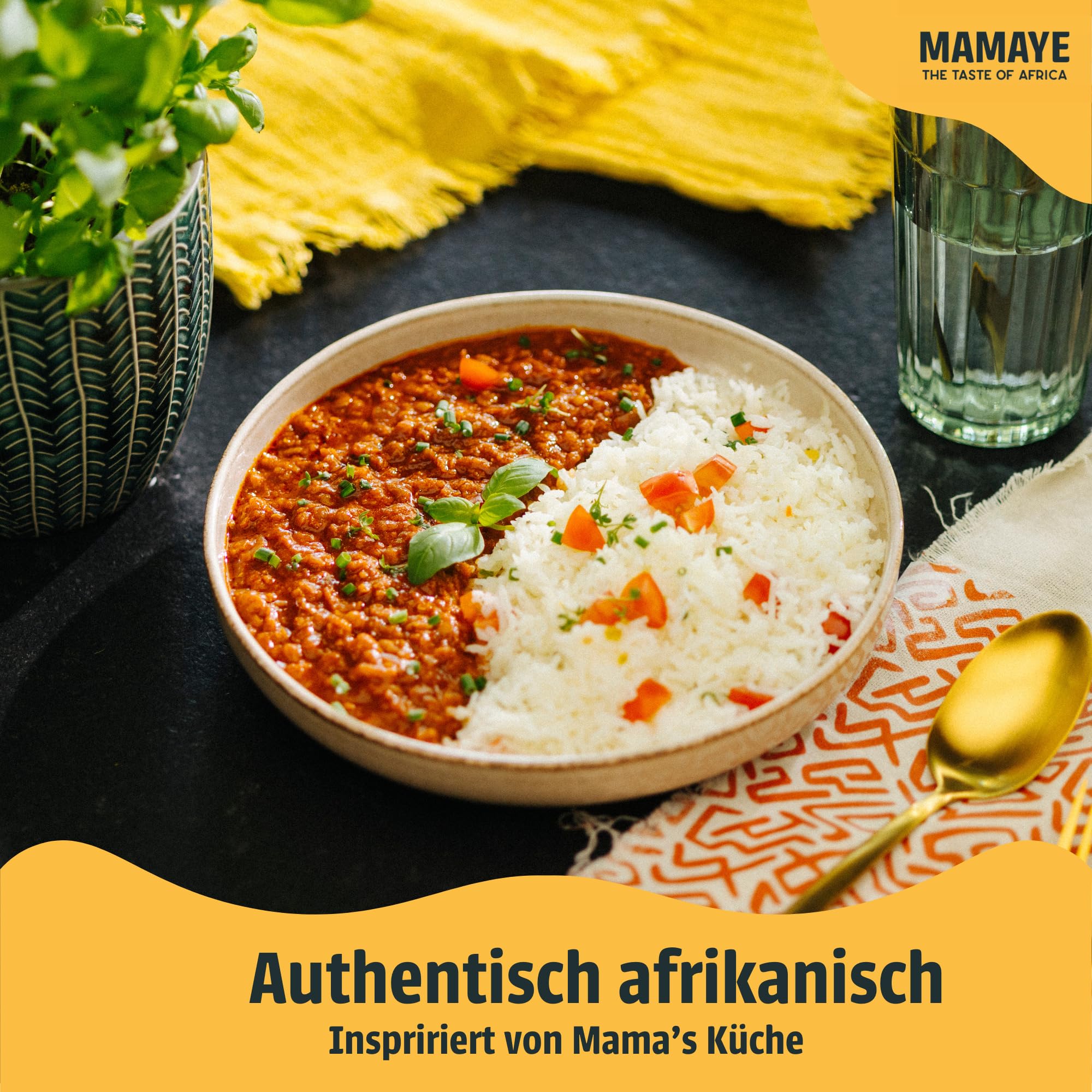 Mamaye® Deine Linsenliebe – 6er-Bundle Vegane Ostafrikanische Linsen Bowls | Proteinreich, Glutenfrei & Vegan | Schnell, Gesund & Natürlich | 6×380 g