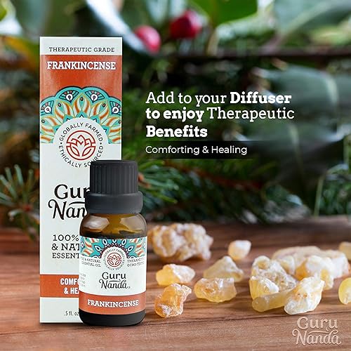 Miniatura 2 de GuruNanda Aceites esenciales de incienso, árbol de té y lavanda (cada paquete de 2 x 0.5fl oz), aceites 100% puros y naturales de grado terapéutico,