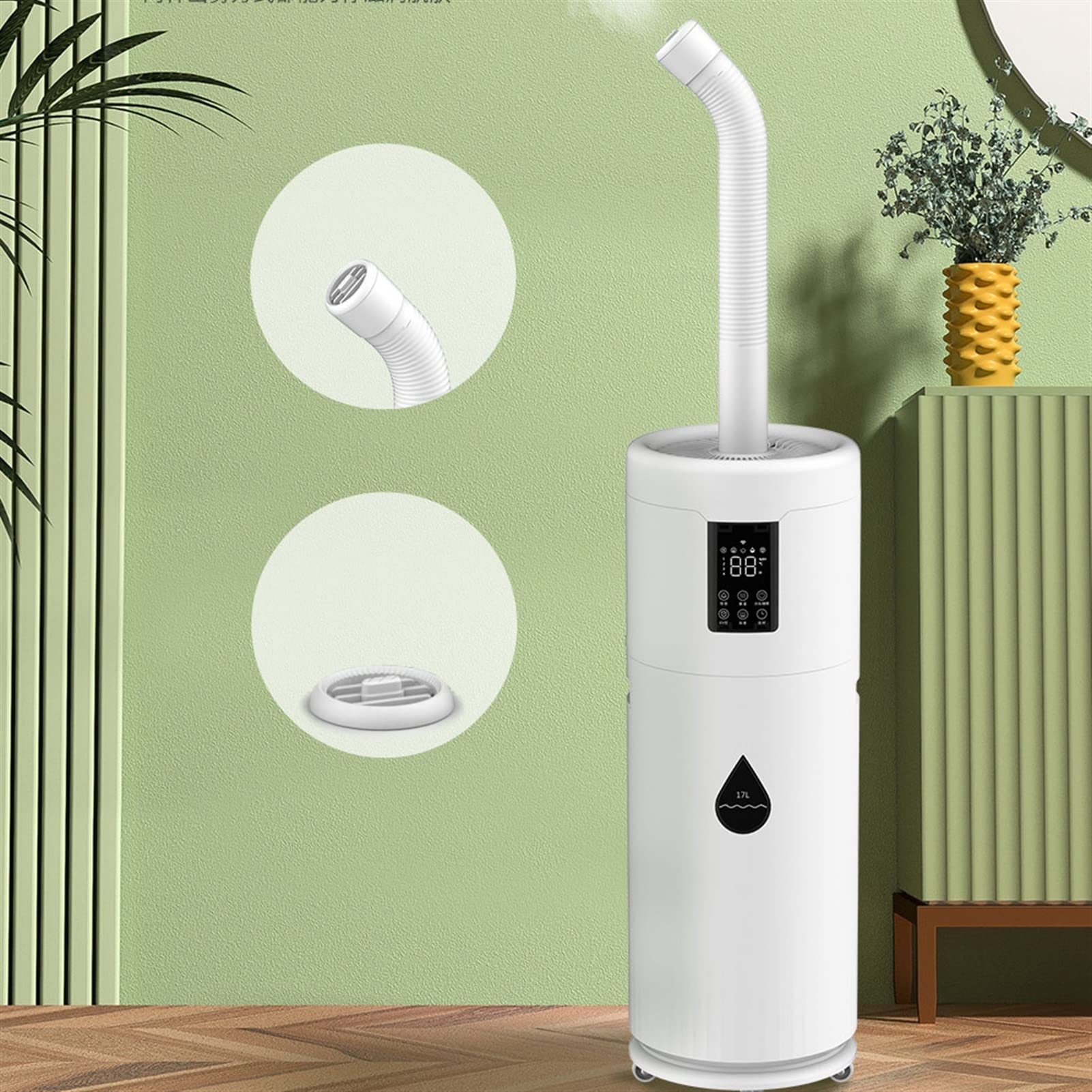Humidificadores para Dormitorio, y humidificador silencioso de Niebla fría de 17 L con llenado Superior, humidificador Inteligente de Humedad Constante con Temporizador, humid,