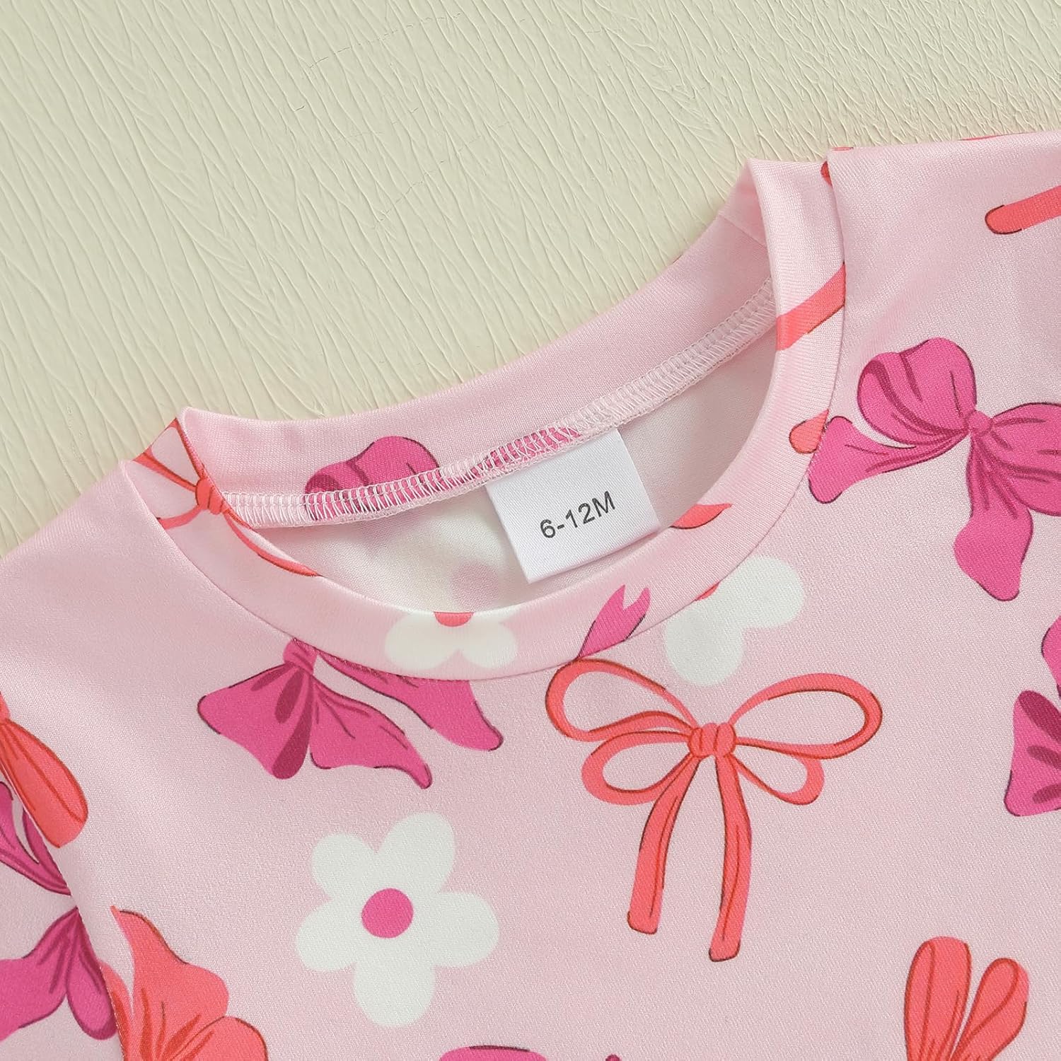 fhutpw Toddler Baby Girls Summer Clothes Floral Crewneck Short Sleeve T-Shirts Tops Ruffle Shorts Cute Outfits Set 6M-4T - Image 4