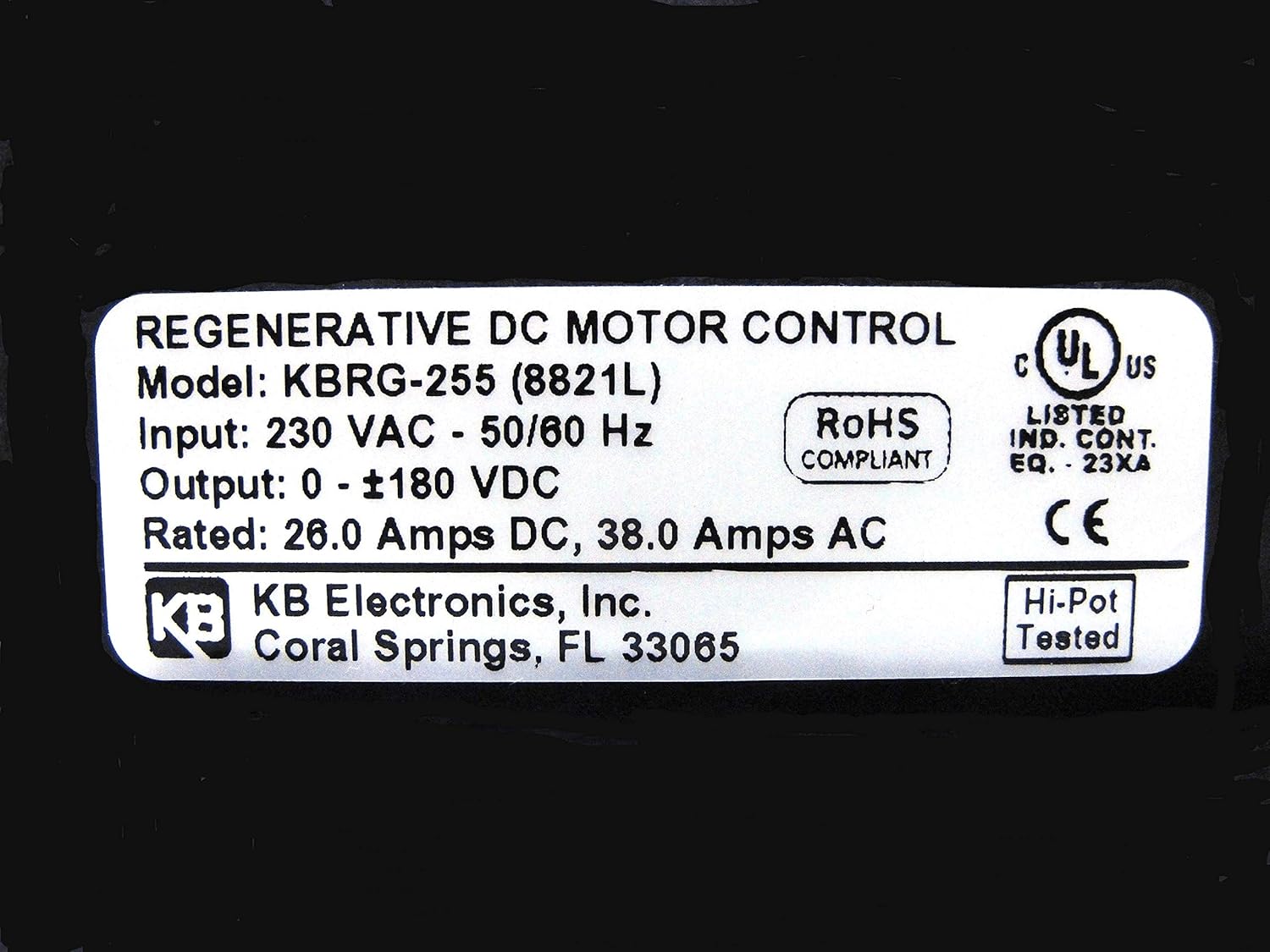 KB Electronics KBRG-255 (8821) DC Drive