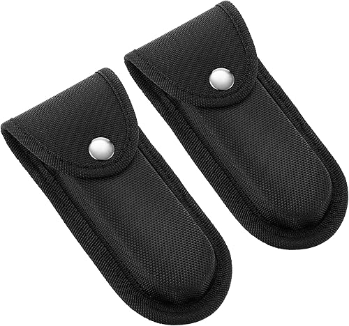 2 fundas de nailon para cuchillos de bolsillo, bolsa multiherramienta de 5 a 5.5 pulgadas, funda plegable para cinturón de cuchillo con cierre a