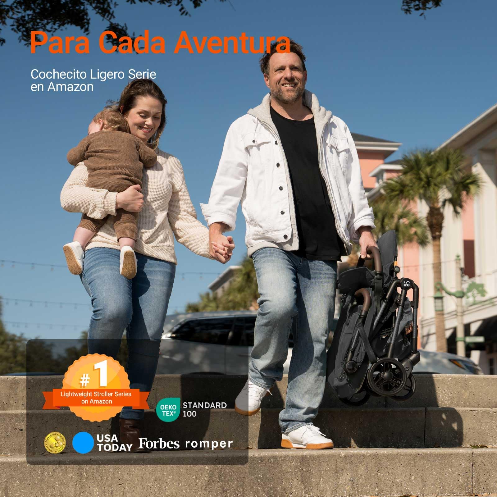 MAMAZING Silla de Paseo Ligera de Fibra de Carbono para Bebés 6M-3 Años (hasta 15kg),Compacta y Plegable con una Mano para Viajar,Carrito de Bebé para Avión como Equipaje de Mano,Peso 5.26kg (Negro)