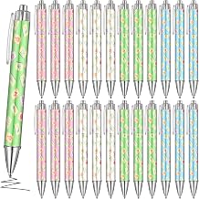 Ctosree 24 Pcs Mahjong Ballpoint Pens Gifts Bulk Black Ink Writing Pens Retractable Party Favors Rolling Ball Pen for Mahjong Lovers Men and Women