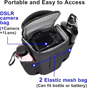 CADeN Camera Sling Bag + Small Camera Case Compatible with Sony Canon Nikon Camera Bag