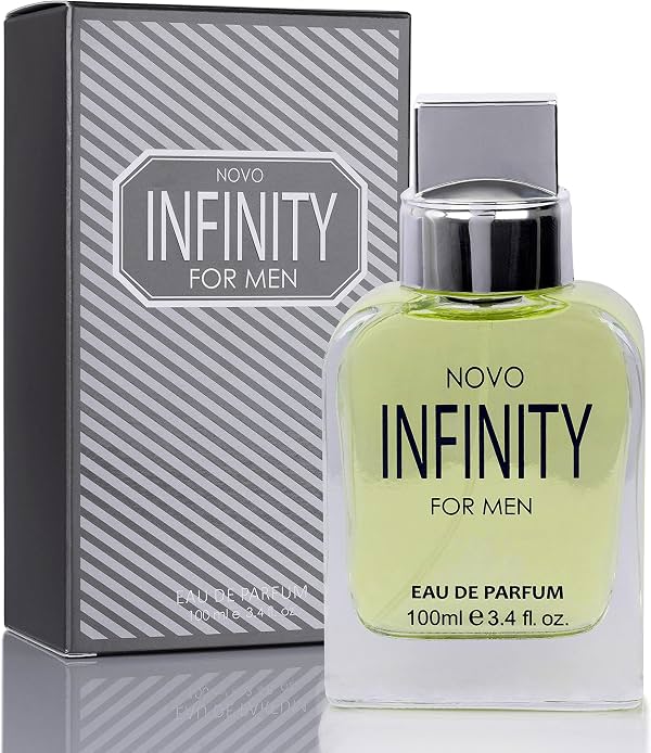 NovoGlow Novo Infinity para Hombre - 3.4 Onzas Líquidas Eau De Parfum en Spray para Hombre - Notas de Salida Cítricas y Florales Refrescantes, Aroma Fresco Todo el Día, Lindo Regalo para Ocasiones, Lavanda 3.4 Fl Oz (Paquete de 1)