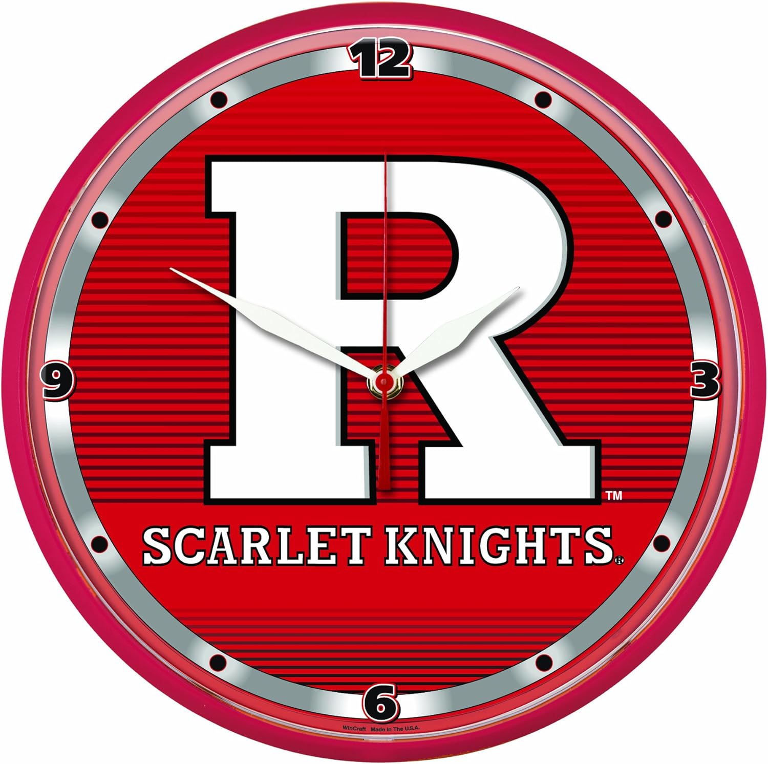 NCAA Rutgers Scarlet Knights Round Clock Sports Fan Wall