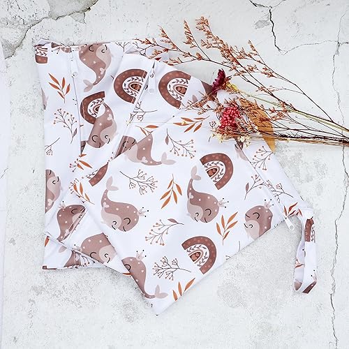 Miniatura 5 de 3 bolsas para pañales de tela húmedos y secos, impermeables, reutilizables, con dos bolsillos con cremallera, para viajes, playa, piscina,