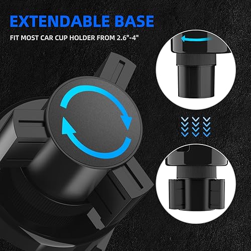 Miniatura 4 de Expansor de portavasos de automóvil, adaptador extensor de portavasos para automóvil con base expandible, se adapta a Yeti de 20263046 onzas,