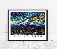 Vista 22 de Blanca Peak - Póster impreso de noche estrellada, arte de pared de montaña Blanca Peak, decoración de arte para dormitorio, obra de arte de cumbre