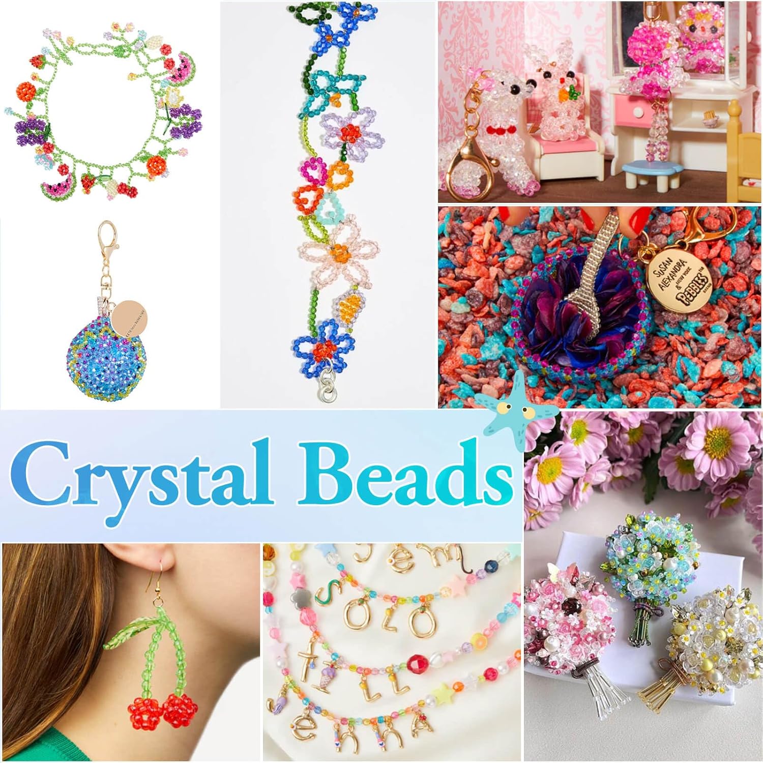 PAXCOO 5320Pcs Crystal Acrylic Beads for Jewelry Making, Round Faceted Bicone Gem Beads in 28 Colors (4 MM) - Image 5