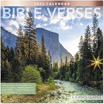 Amazon.com: Calendario De Pared Con Versículos Bíblicos 2022, 12.0 X 12.0 In, Mensual (Lme21110) : Todo Lo Demás