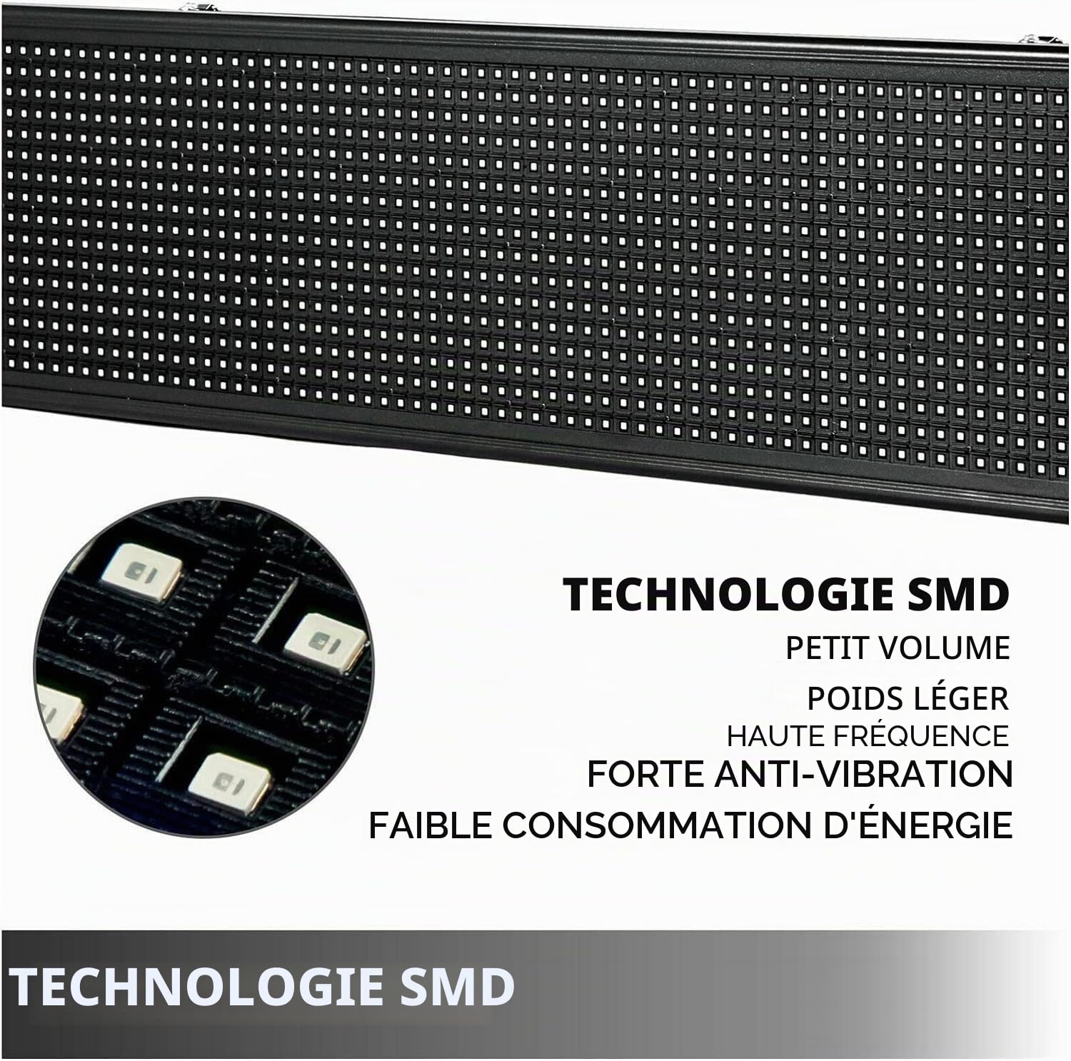 Panneau d'affichage numérique Programmable for l'extérieur, affichage de messages défilants à LED 7 couleurs, panneau d'affichage matriciel for publicité commerciale