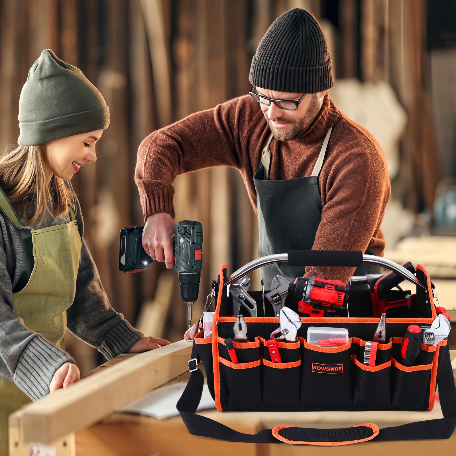 Kowsinde 16" Tool Bag - Electrician Organizer -7 Kowsinde 16" Tool Bag - Electrician Organizer -7
