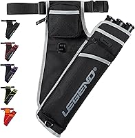 Vista 10 de LEGEND First Archery - Funda para flechas, carcaj de cadera con cinturón ajustable y 3 tubos de flecha, material de nailon duradero con ranura en T