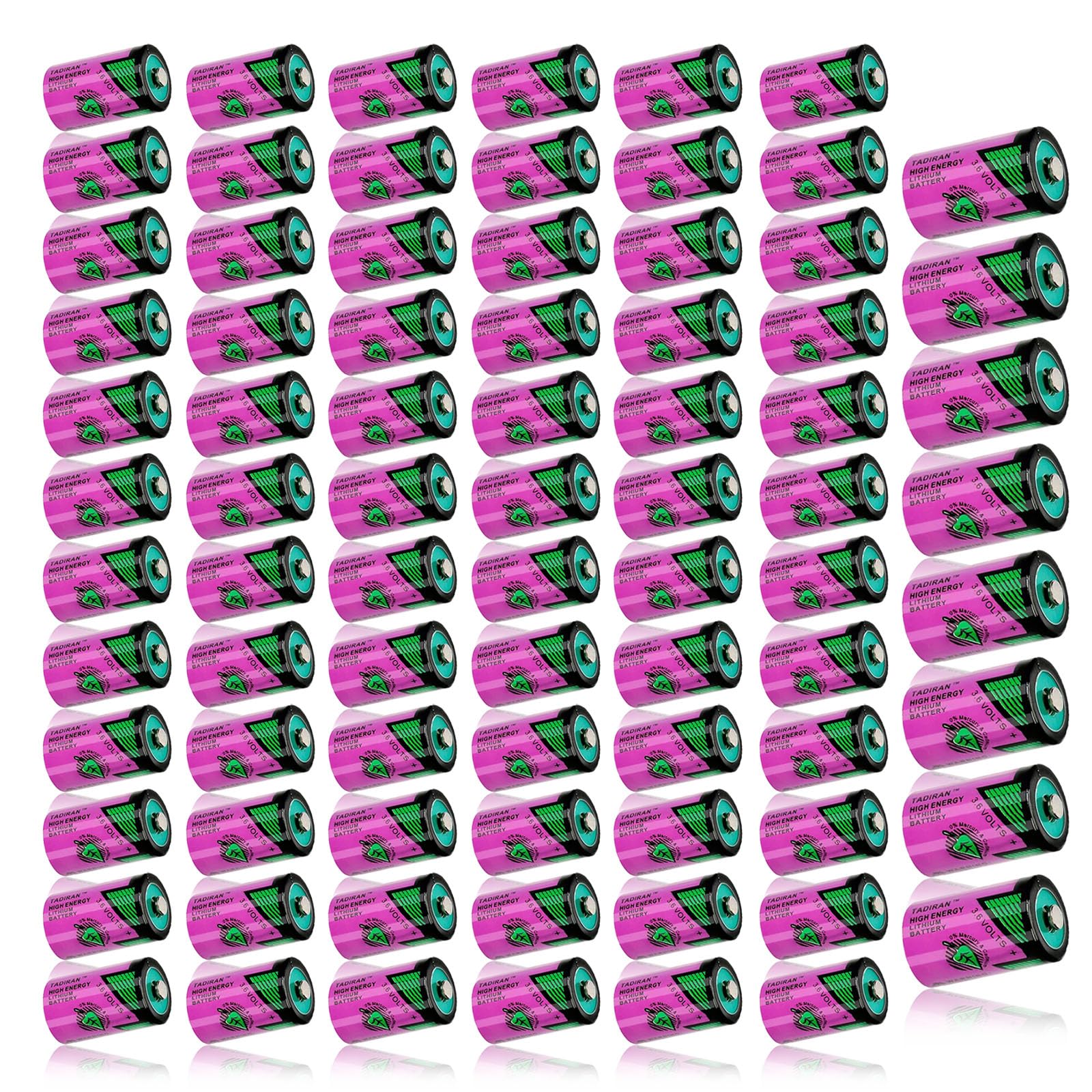 80 Pack - TL-5902 3 6V 1 2AA 3 6 Volt 1200mAh Lithium Battery for Tadiran TL-5902 S