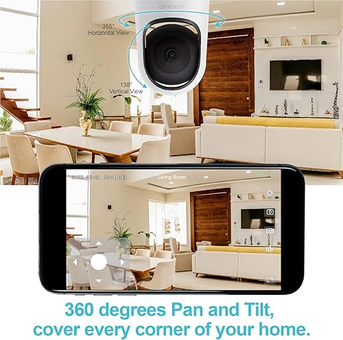 Miniatura 5 de woomo Cámara de seguridad para interiores, monitor de bebé WI-FI de 2.4 G  cámara para mascotas con aplicación de teléfono, reconocimiento de IA,