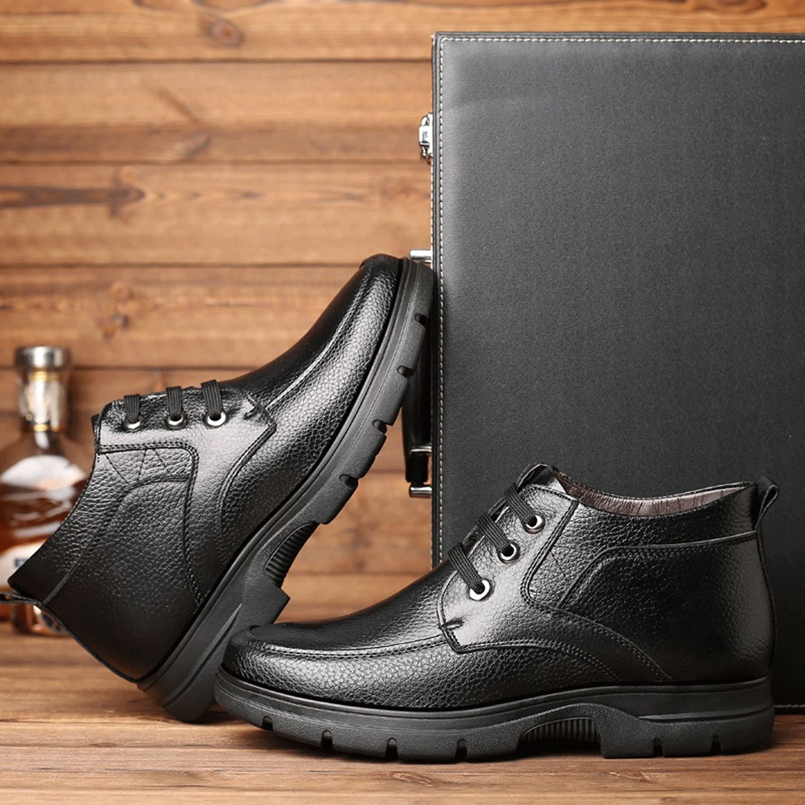 Scarpe Oxford da uomo Scarpe in Pelle Stivali invernali da uomo Scarpe in cotone caldo Scarpe in pelle di mucca Uomo Stivali Casual Maschile Calzature