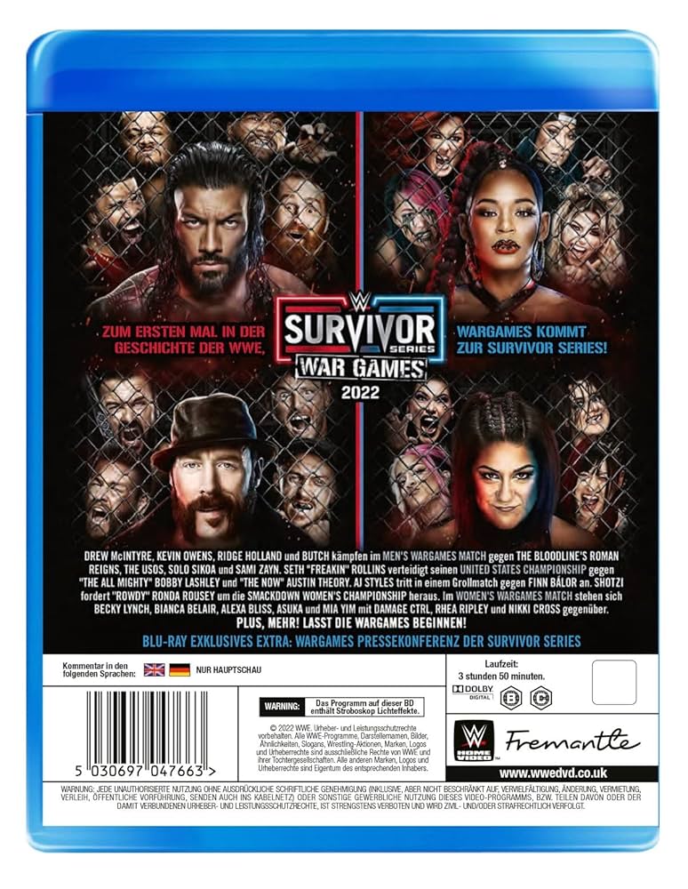 サバイバー [Blu-ray] ggw725x Amazon.com: WWE: Survivor Series War Games, 1 Blu-ray