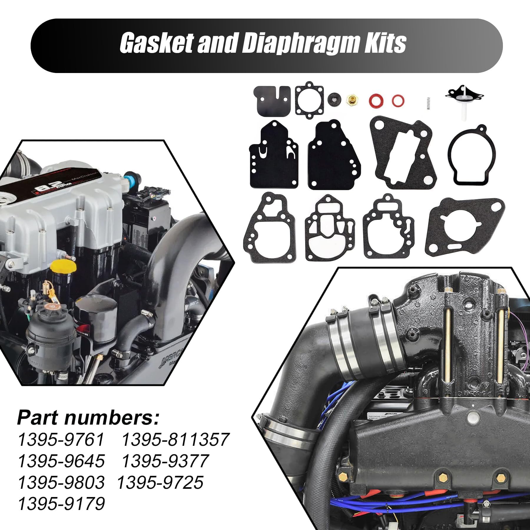 Carburetor Kit For Mercury/Mariner 8-15 Hp Outboards Original Mercury/Quicksilver - Foto 6
