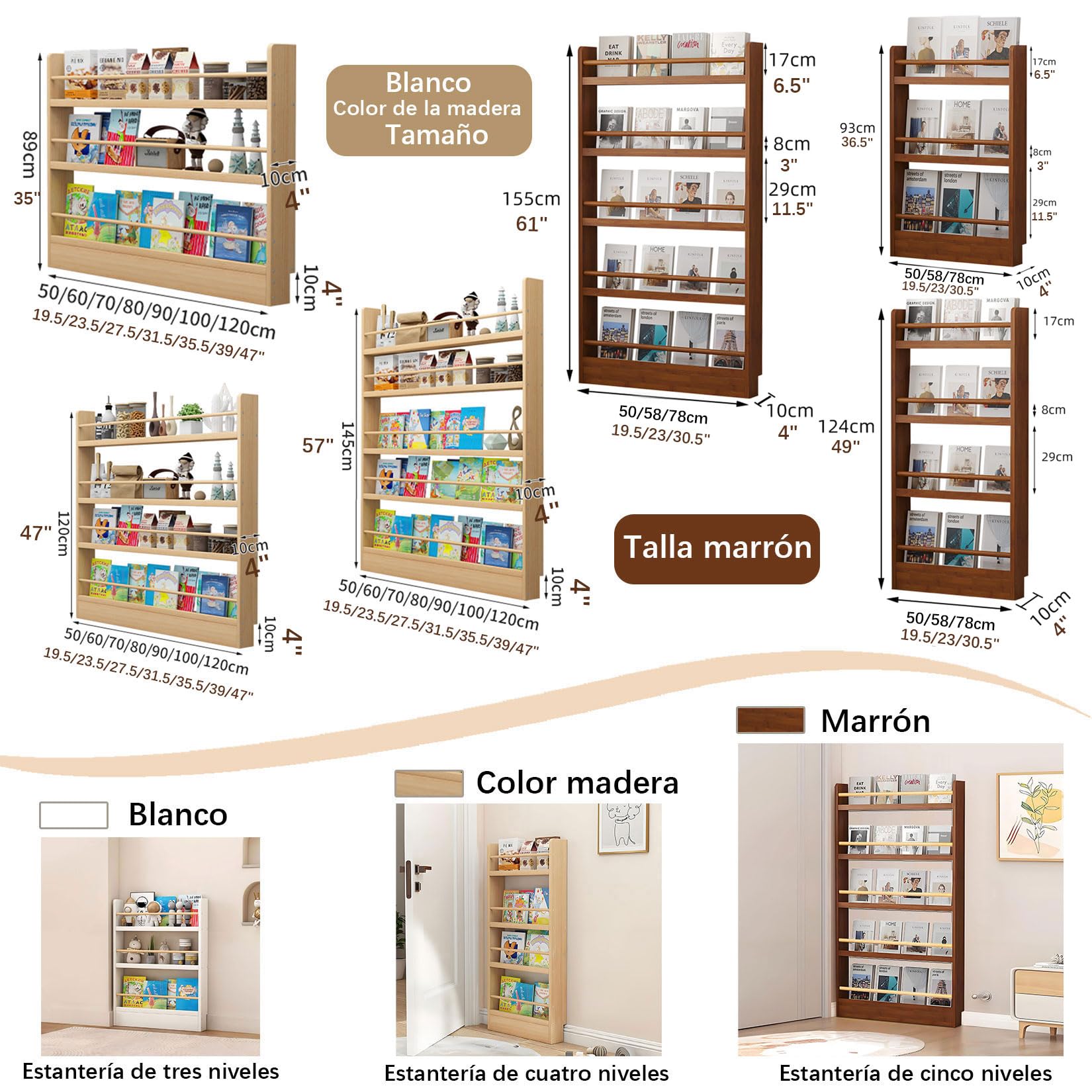 Estantería Ahorra Espacio, Estantería de Puerta Ultra Estrecha de 10 cm, Muebles de Almacenamiento Detrás de la Puerta, Mueble de Almacenamiento para Sala de Estar y Estudio