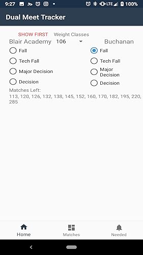 Wrestling Dual Tracker