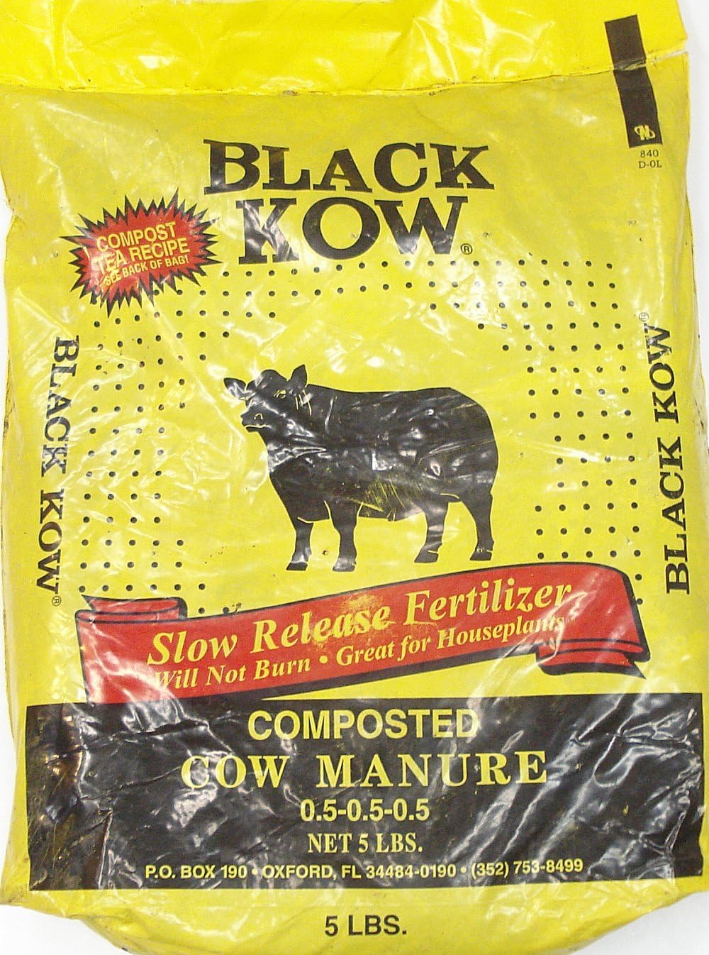 Black Kow Composted Cow Manure 5 pound bag