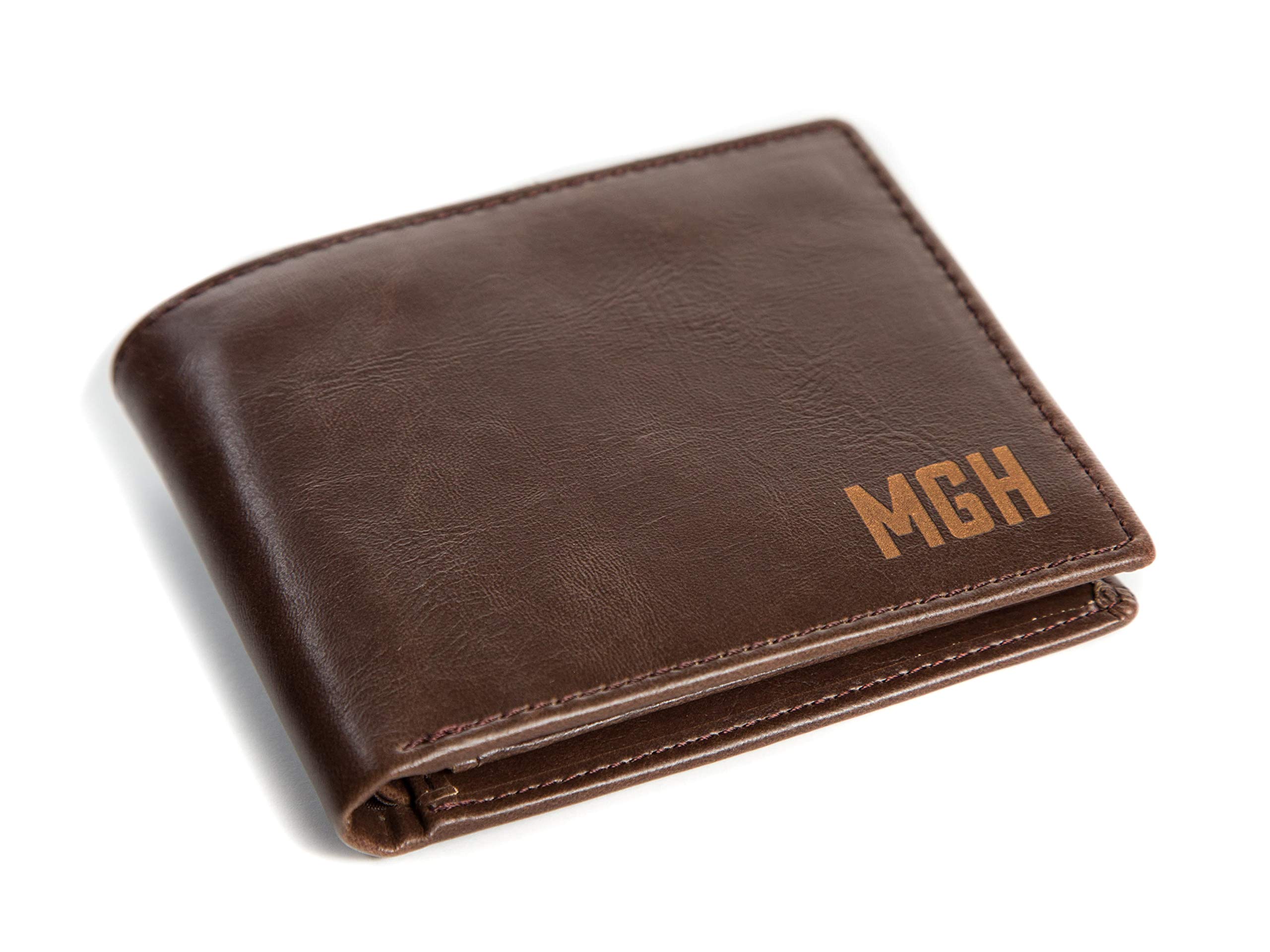 Swanky Badger Personalized Wallet – Bifold Wallet (Brown Basic)